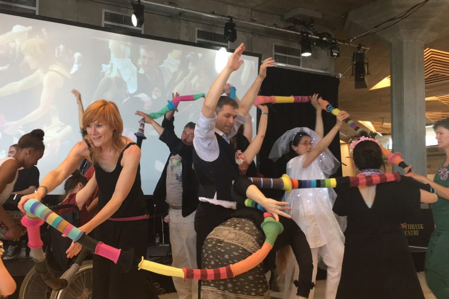 People dancing smiling