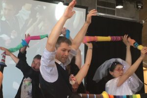 Rainer Knupp dancing with ambient jam participants