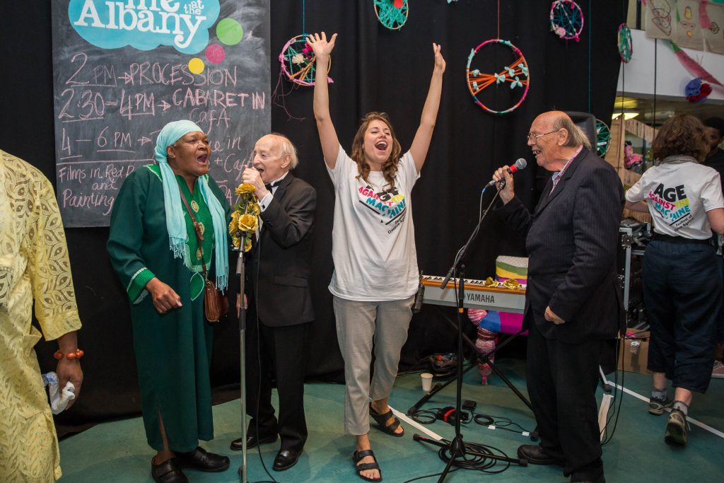 older people singing