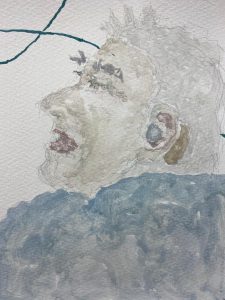 Sketch of a care home resident