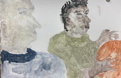 Sketch of a care home resident