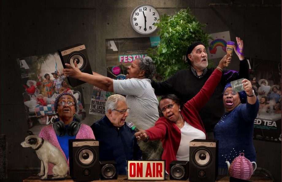 older people celebrating