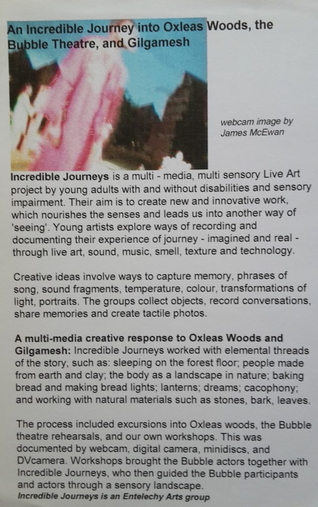 a poster for an art walk with blurry image and some text 